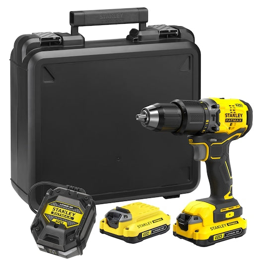 Furadeira/Parafusadeira de Impacto Stanley (SFMCD715C2K-QW) 18V V20 sem Escovas - Kit de 1,5Ah