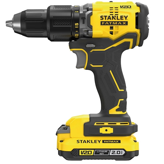 Furadeira/Parafusadeira de Impacto Stanley (SFMCD715D1K-QW) 18V V20 sem Escovas - Kit de 2,0Ah