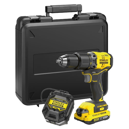 Furadeira/Parafusadeira de Impacto Stanley (SFMCD715D1K-QW) 18V V20 sem Escovas - Kit de 2,0Ah