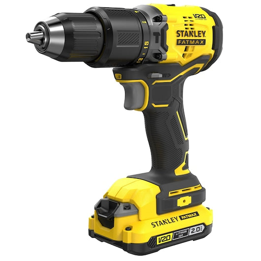 Furadeira/Parafusadeira de Impacto Stanley (SFMCD715D2K-QW) 18V V20 sem Escovas - Kit de 2,0Ah