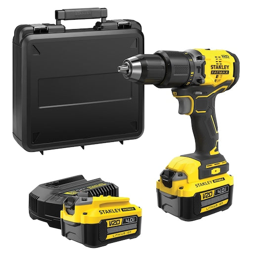 Kit de Furadeira/Parafusadeira de Impacto Stanley (SFMCD715M2K-QW) 18V V20 sem Escovas - 4.0Ah