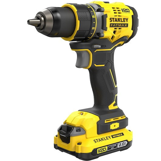 Kit de Furadeira/Parafusadeira Stanley (SFMCD720D2K-QW) Premium 18V V20 com Motor Brushless e Bateria de 2.0Ah