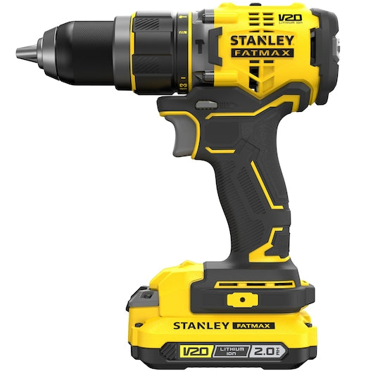 Furadeira/Parafusadeira de Impacto Stanley (SFMCD721D2K-QW) Premium 18V V20 sem Escovas - Kit de 2,0Ah