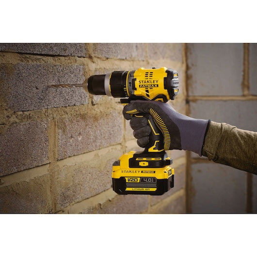 Kit de Furadeira/Parafusadeira de Impacto Stanley (SFMCD721M2K-QW) Premium 18V V20 com Motor Brushless - 4.0Ah