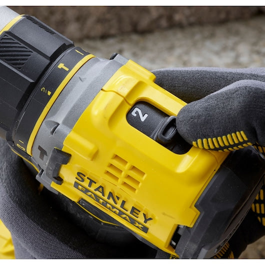 Kit de Furadeira/Parafusadeira de Impacto Stanley (SFMCD721M2K-QW) Premium 18V V20 com Motor Brushless - 4.0Ah