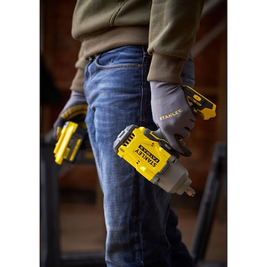 Chave de impacto Stanley (SFMCF940M1-QW) 18V V20 de 1/2 pol. com 3 velocidades e motor sem escova de alto torque - Kit de 4,0 Ah