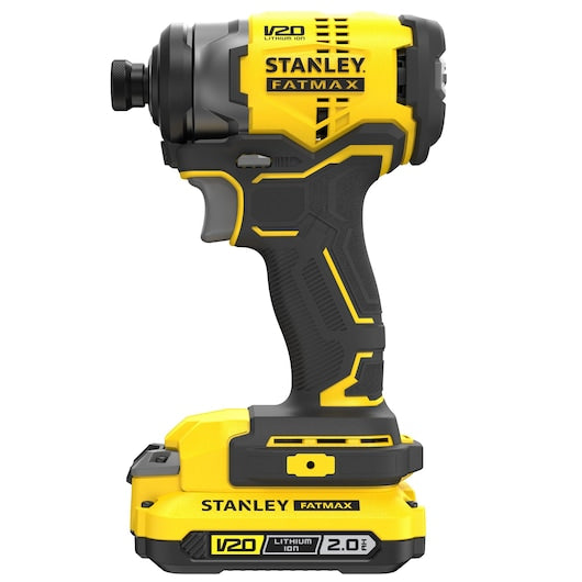 Parafusadeira Combinada e de Impacto Stanley (SFMCK461D2S-QW) 18V V20 sem Escovas - Kit com Bolsa Macia e 2 Baterias de 2,0Ah