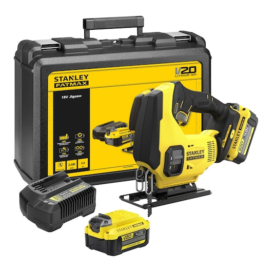 Serra tico-tico Stanley (SFMCS600M2K-QW) 18V V20 - Kit com 2 baterias de 4,0Ah