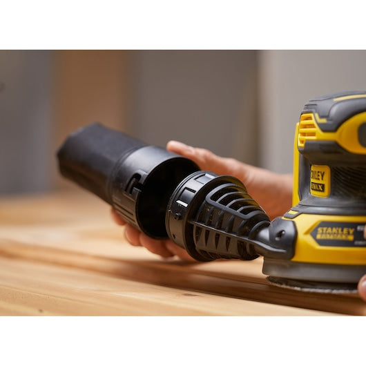 Lixadeira Orbital Aleatória Stanley (SFMCW220D1S-QW) 18V V20 - Kit com 1 Bateria de 4,0Ah e Bolsa para Transporte