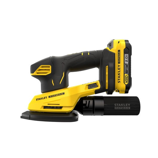 Lixadeira de detalhes sem fio Stanley (SFMCW221D1S-QW) 18V V20 - Kit com 1 bateria de 2,0Ah e bolsa protetora