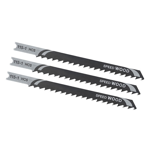 Lâminas de serra tico-tico Stanley (STA21033-XJ) de 100 mm com encaixe em U para corte grosso de madeira (pacote com 3)