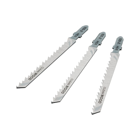 Hojas de sierra de calar para cortar madera Stanley (STA21063-XJ), de corte medio limpio, vástago en T, 100 mm x 3