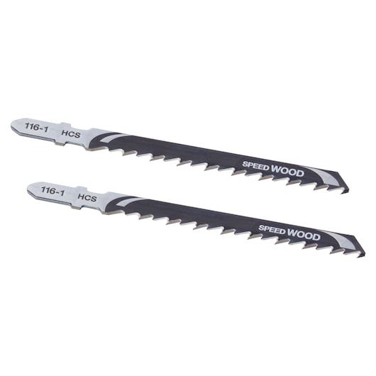 Hojas de sierra de calar Stanley (STA21072-XJ) con vástago en T para corte de madera gruesa de 100 mm (paquete de 2)