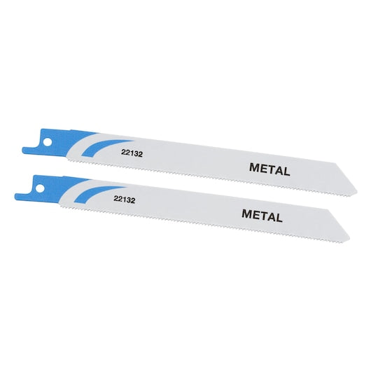 Lâminas de serra de corte bimetálicas Stanley (STA22132-XJ) de 152 mm para corte de metal fino (pacote com 2)