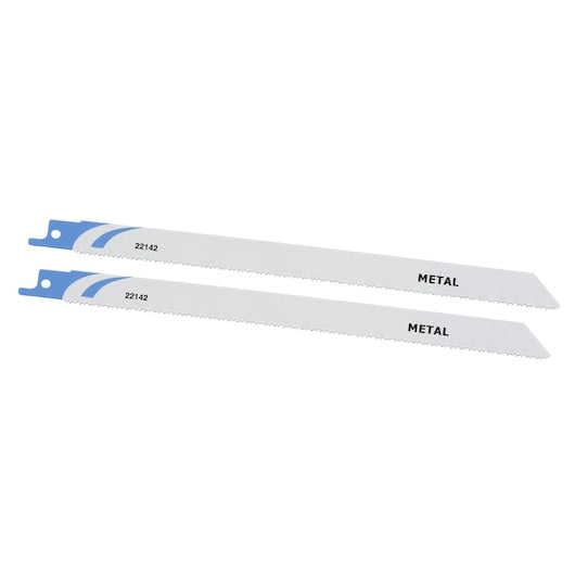 Hojas de sierra de corte bimetálicas Stanley (STA22142-XJ) de 228 mm para cortar metal grueso (paquete de 2)