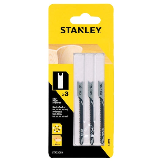 Lâmina de serra tico-tico Stanley (STA23003-XJ) HCS com encaixe em U curvo