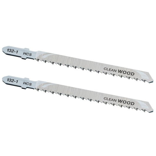 Lâminas de serra tico-tico Stanley (STA23072-XJ) para corte limpo de laminados, 100 mm, encaixe em T (2 unidades)