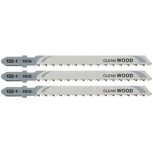 Lâminas de serra tico-tico Stanley (STA23073-XJ) para corte limpo de laminados, 100 mm, encaixe em T (3 unidades)