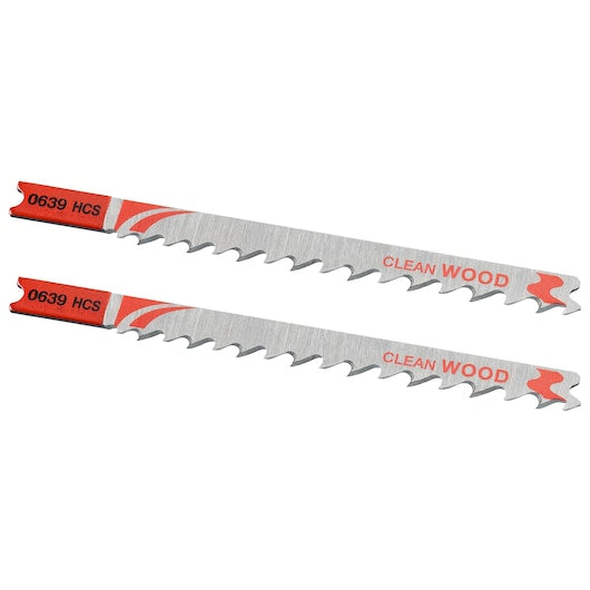 Hojas de sierra de calar Stanley (STA25512-XJ) FATMAX® de 91,5 mm para corte rápido de madera con vástago en U (paquete de 2)