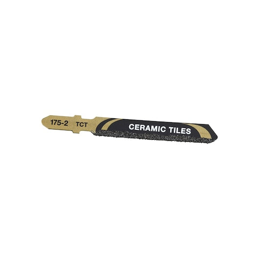 Lâmina de serra tico-tico Stanley (STA26051-XJ) de 83 mm com encaixe em T para corte de azulejos cerâmicos.