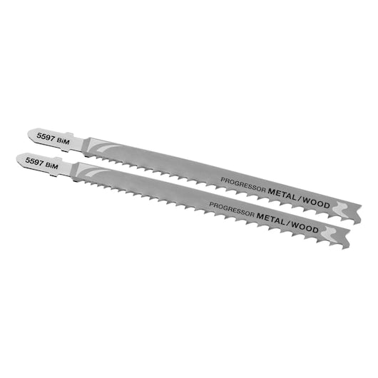 Lâminas de serra tico-tico Stanley (STA26052-XJ) FATMAX® de 132 mm para corte bruto de madeira e metal com encaixe em T (pacote com 2)