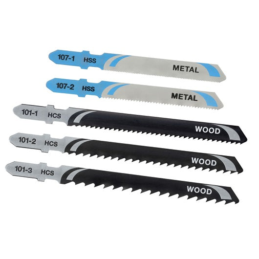 Hojas de sierra caladora con vástago en T para cortar madera y metal Stanley (STA27030-XJ) (paquete de 5)