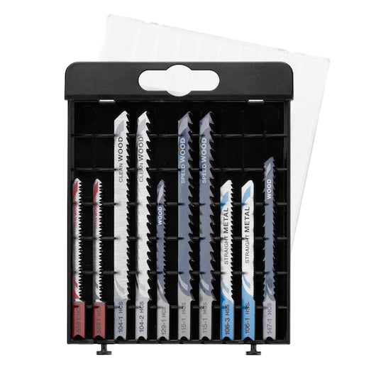 Lâminas de serra tico-tico Stanley (STA28020-XJ) para corte misto de madeira e metal com encaixe em U (pacote com 10)