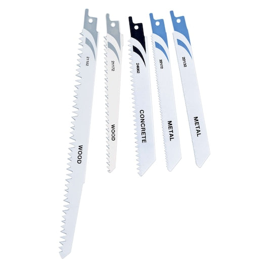 Conjunto de 5 lâminas de serra Stanley (STA28205-XJ) para corte misto de madeira e metal