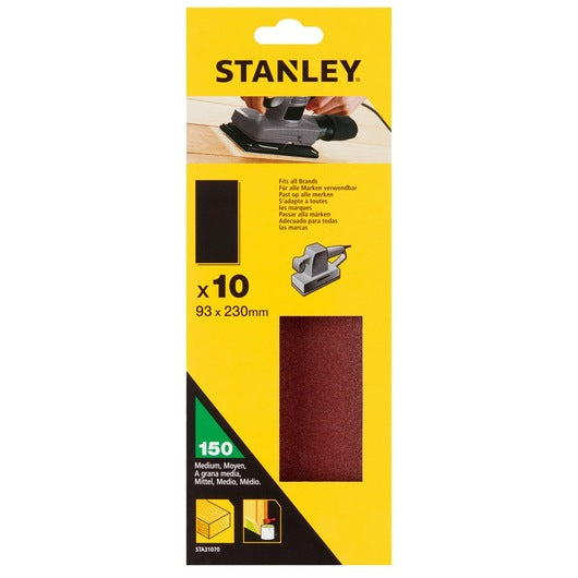 Lixa Stanley (STA31070-XJ) sem furos, 150g, 93x230mm x10
