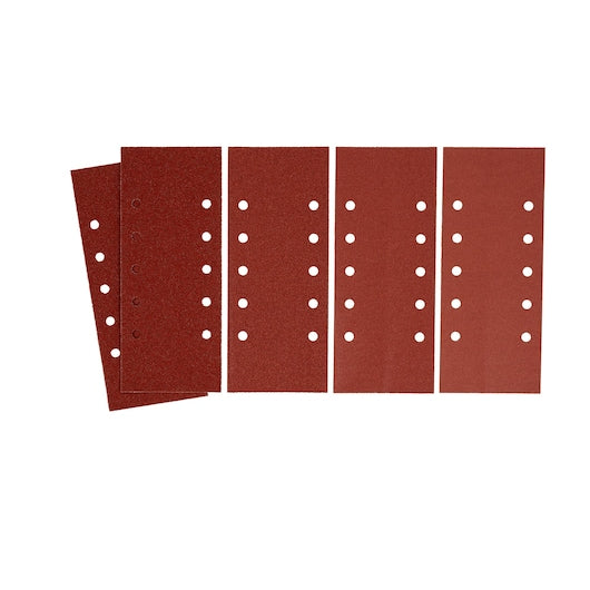 Papel de lija Stanley (STA31086-XJ) de 115 x 280 mm, 60, 100, 150 y 220 g, 1/2 hoja, ajuste B+D (paquete de 5)