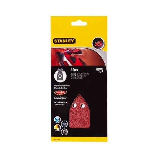 Lixas Stanley (STA31432-XJ) de 40g para lixadeira multifuncional Black & Decker® (pacote com 5)