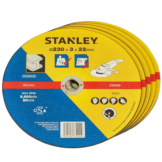 Stanley (STA32040-QZ) 230 x 22.23 x 3.2mm Flat Metal Cutting Bonded Disc