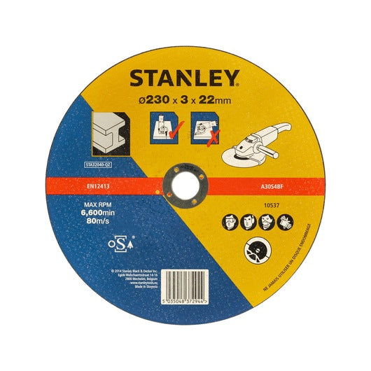 Stanley (STA32040-QZ) 230 x 22.23 x 3.2mm Flat Metal Cutting Bonded Disc