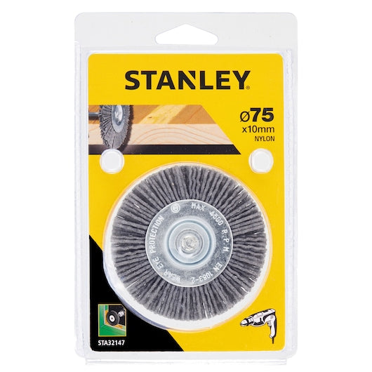 Stanley (STA32147-XJ) Rueda de alambre de nailon de 75 x 15 mm y 10 mm de grosor