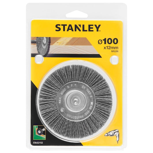 Escova de arame de nylon Stanley (STA32152-XJ) 75x15mm, 12mm de espessura