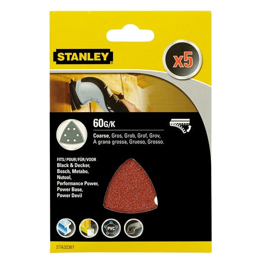Lixas de detalhe Stanley (STA32367-XJ) 93 x 93 mm, 60 g (pacote com 5)