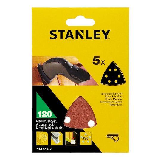Lixas de detalhe Stanley (STA32372-XJ) 93 x 93 mm, 120 g (pacote com 5)