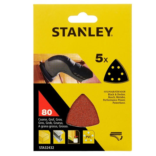 Lixas de detalhe Stanley (STA32432-XJ) 93 x 93 mm, 80 g (pacote com 5)