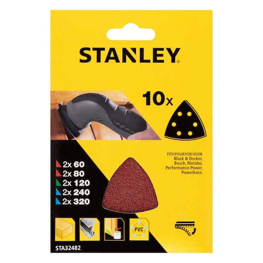 Folhas para lixadeira de detalhes Stanley (STA32482-XJ) (pacote com 10)