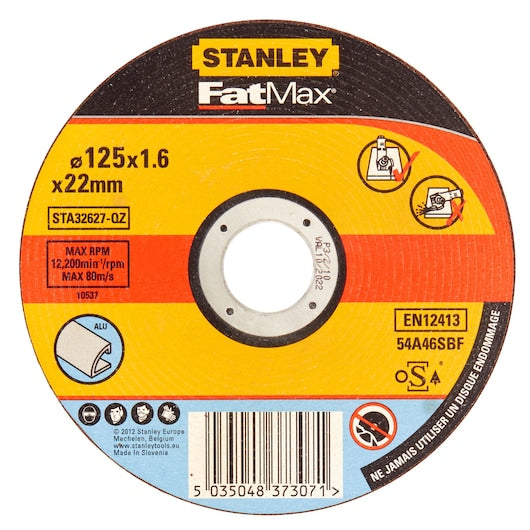 Stanley (STA32627-QZ) FATMAX® 125 x 22.2 x 1.6mm Thin Flat Metal Cutting Bonded Disc