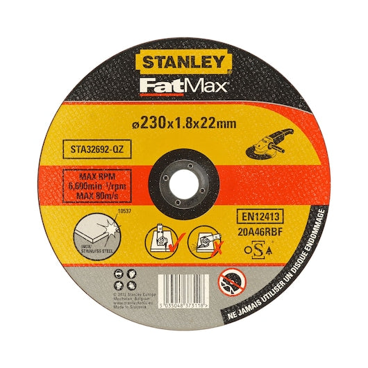 Stanley (STA32692-QZ) FATMAX® 230 x 22.2 x 1.8mm Thin Flat Metal Cutting Bonded Disc