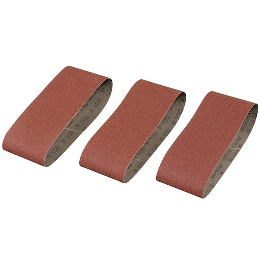 Bandas de lija Stanley (STA33106-XJ) de 75 x 457 mm y 100 g (paquete de 3)
