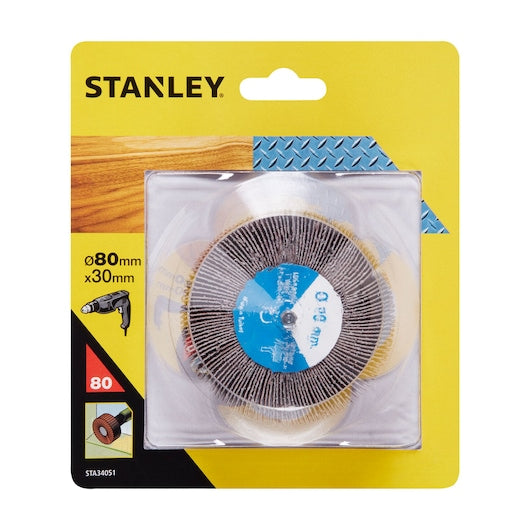 Roda de lixa de óxido de alumínio Stanley (STA34051-XJ) 80g 80x30mm
