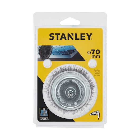Stanley (STA36035-XJ) Copa de alambre de acero ondulado de 75 mm - Fino
