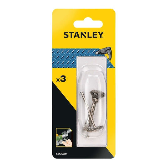 Kit de mini cepillos de alambre Stanley (STA36090-XJ) - 3 piezas