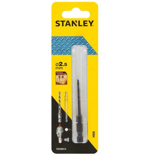 Broca Stanley (STA50013-XJ) 2,5 x 35 mm com haste hexagonal para metal em aço rápido (HSS)