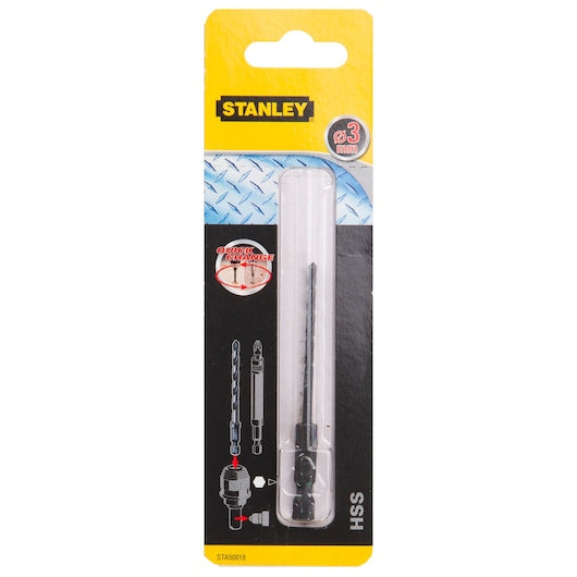 Broca Stanley (STA50018-XJ) 3 x 41mm HSS com encaixe hexagonal para metal
