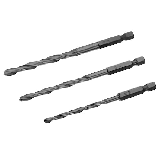 Stanley (STA50068-XJ) Brocas de vástago hexagonal para metal HSS de 3 piezas, 4-6 mm