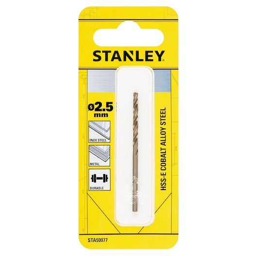 Broca para metal Stanley (STA50077-QZ) em aço liga de cobalto HSS-E 2,5x57mm