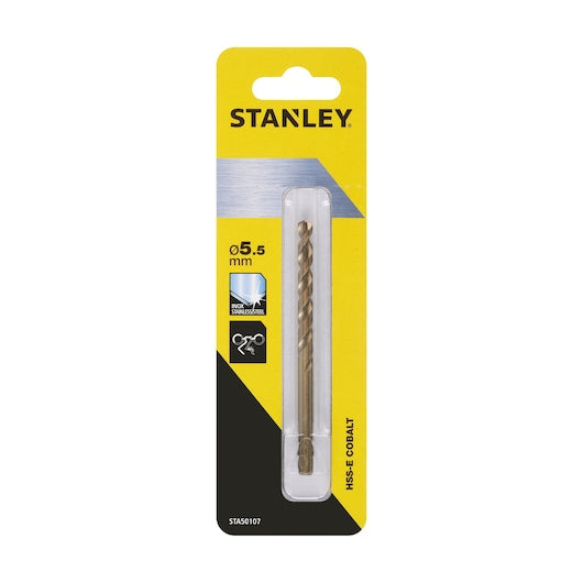 Broca para metal Stanley (STA50107-QZ) em aço liga de cobalto HSS-E 5,5 x 93 mm